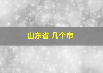 山东省 几个市